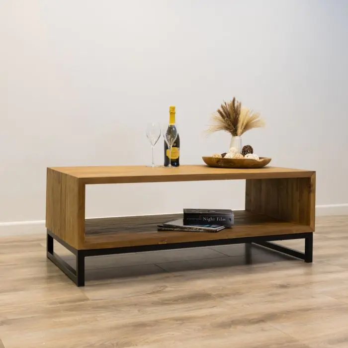 Reclaimed Teak Urban Fusion Open Coffee Table - 3