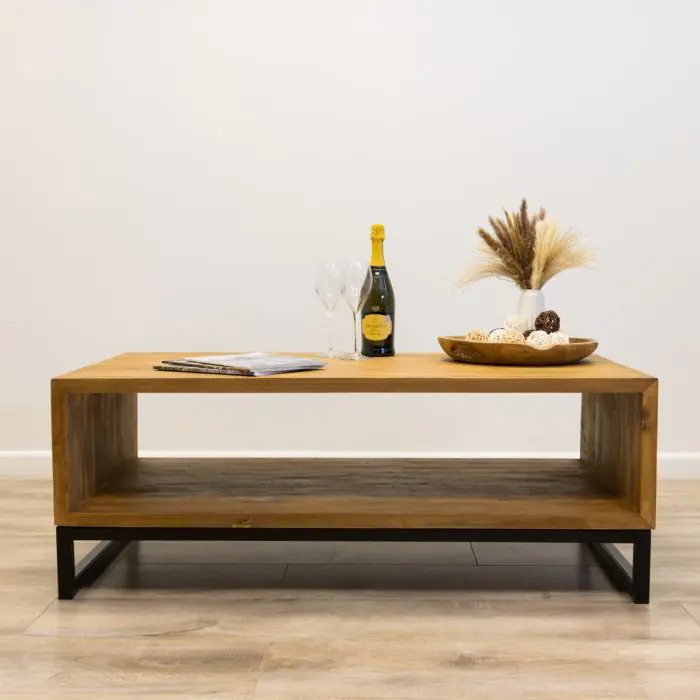Reclaimed Teak Urban Fusion Open Coffee Table - 4