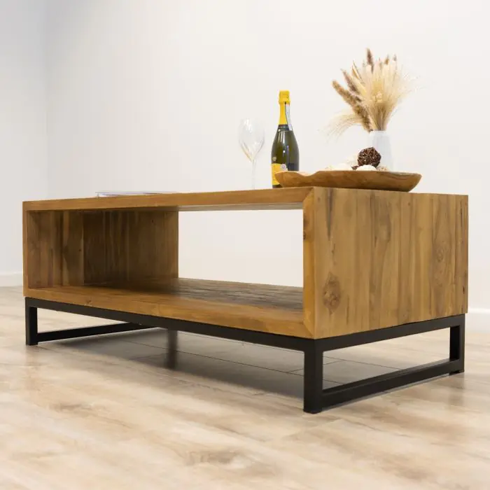 Reclaimed Teak Urban Fusion Open Coffee Table - 5