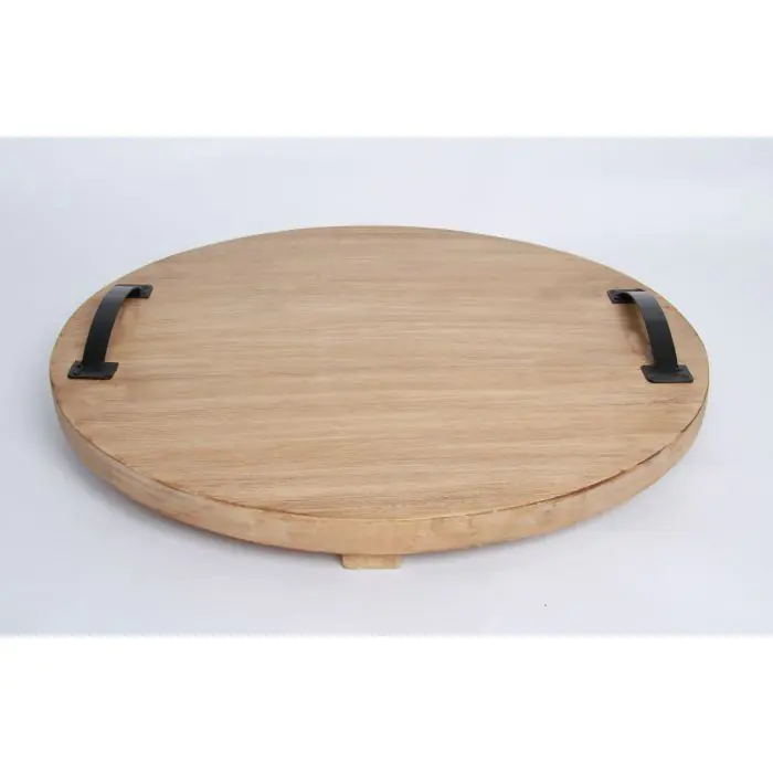 Reclaimed Teak Urban Fusion Serving Tray - Circular - 2