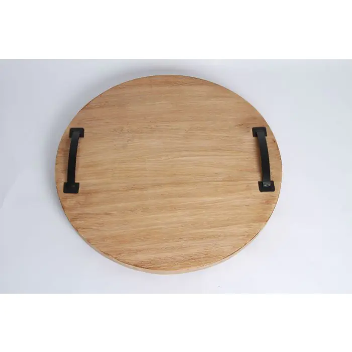 Reclaimed Teak Urban Fusion Serving Tray - Circular - 3