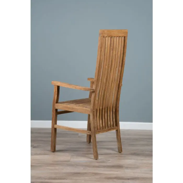 1.8m Reclaimed Teak Root Rectangular Dining Table with 6 Vikka Chairs & 2 Armchairs - 5
