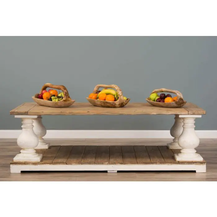 Reclaimed Teak Root Bowl With Handle - 3