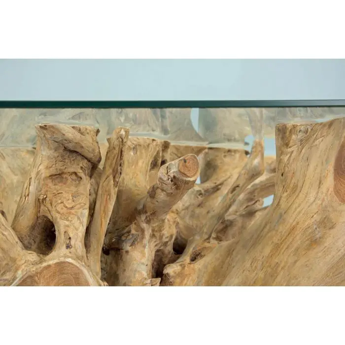 1.2m Reclaimed Teak Root Rectangular Coffee Table - 8