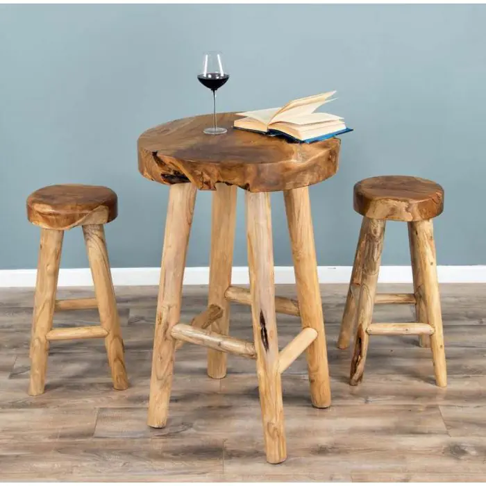Alpine Chunky Teak Bar Table - 11
