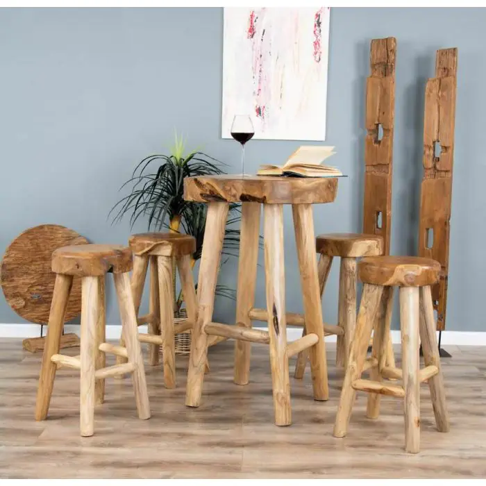 Alpine Chunky Teak Bar Table - 12
