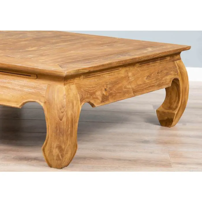 100cm Reclaimed Teak Opium Coffee Table - 7