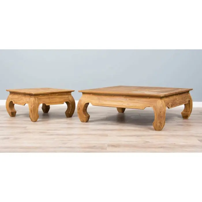 100cm Reclaimed Teak Opium Coffee Table - 8