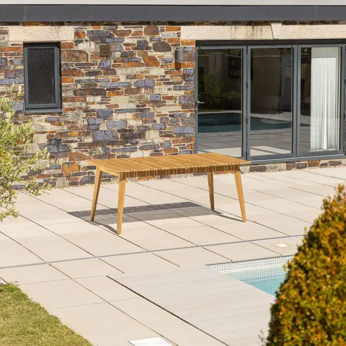 1m x 1.8m-2.3m Reclaimed Teak Extending Savannah Outdoor Dining Table - 4