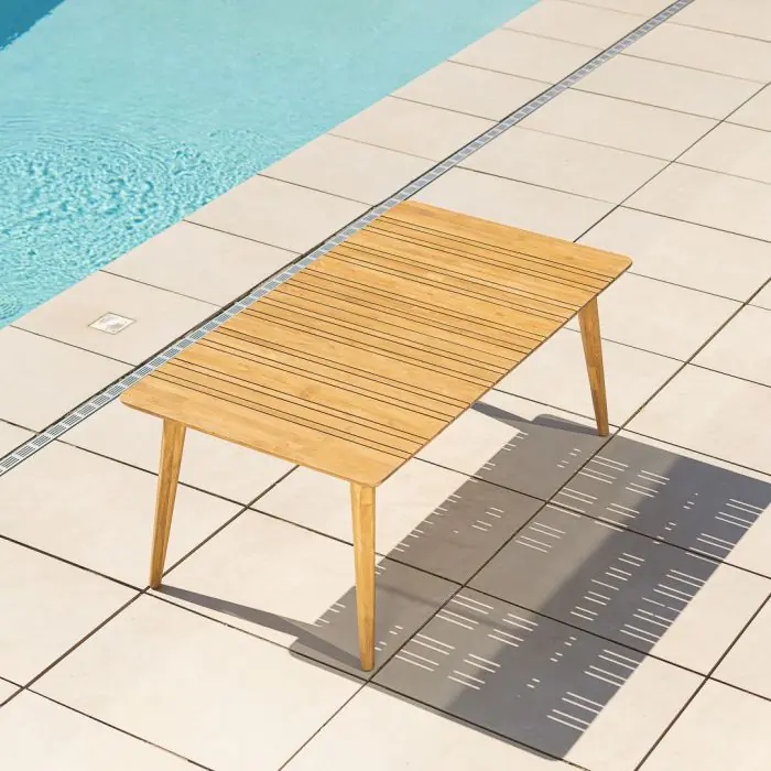 1m x 1.8m-2.3m Reclaimed Teak Extending Savannah Outdoor Dining Table - 2