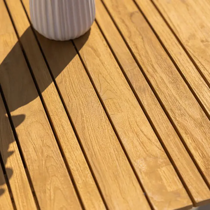 1m x 1.8m-2.3m Reclaimed Teak Extending Savannah Outdoor Dining Table With 6 or 8 Savannah Chairs  - 11