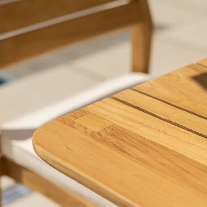 1m Reclaimed Teak Savannah Outdoor Dining Table With 4 Savannah Chairs  - 6