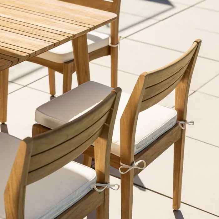 2.2m Reclaimed Teak Savannah Outdoor Dining Table With 8 Savannah Chairs - 6