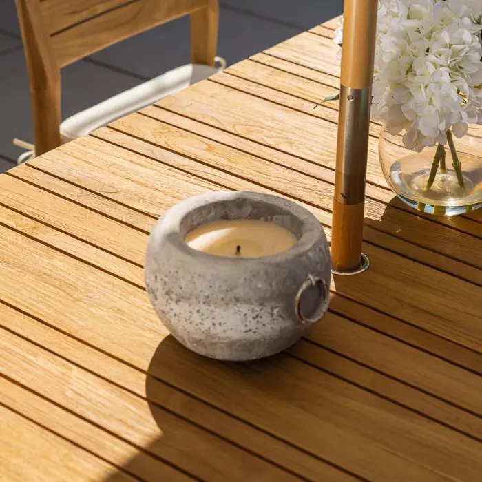2.2m Reclaimed Teak Savannah Outdoor Dining Table With 8 Savannah Chairs - 8