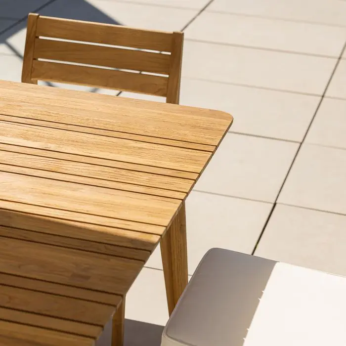 2.2m Reclaimed Teak Savannah Outdoor Dining Table With 8 Savannah Chairs - 7