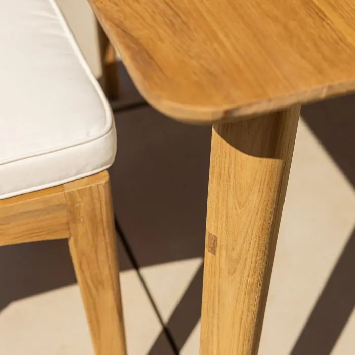 2.2m Reclaimed Teak Savannah Outdoor Dining Table With 8 Savannah Chairs - 12