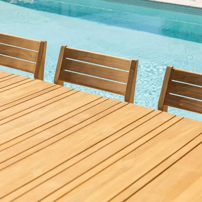 2.2m Reclaimed Teak Savannah Outdoor Dining Table - 4