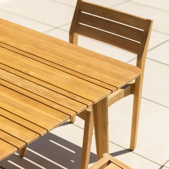 2.2m Reclaimed Teak Savannah Outdoor Dining Table With 8 Savannah Chairs - 16