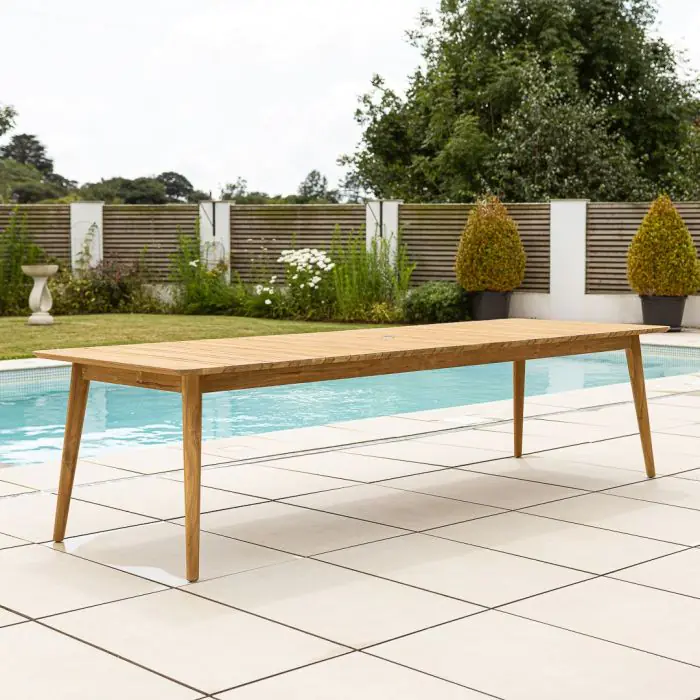 3m Reclaimed Teak Savannah Outdoor Dining Table - 2