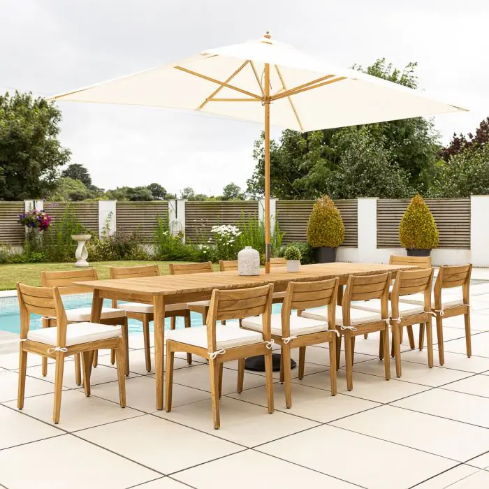 3m Reclaimed Teak Savannah Outdoor Dining Table - 5