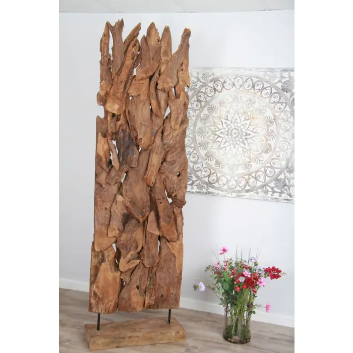 Reclaimed Teak Root Screen - 200cm - 5