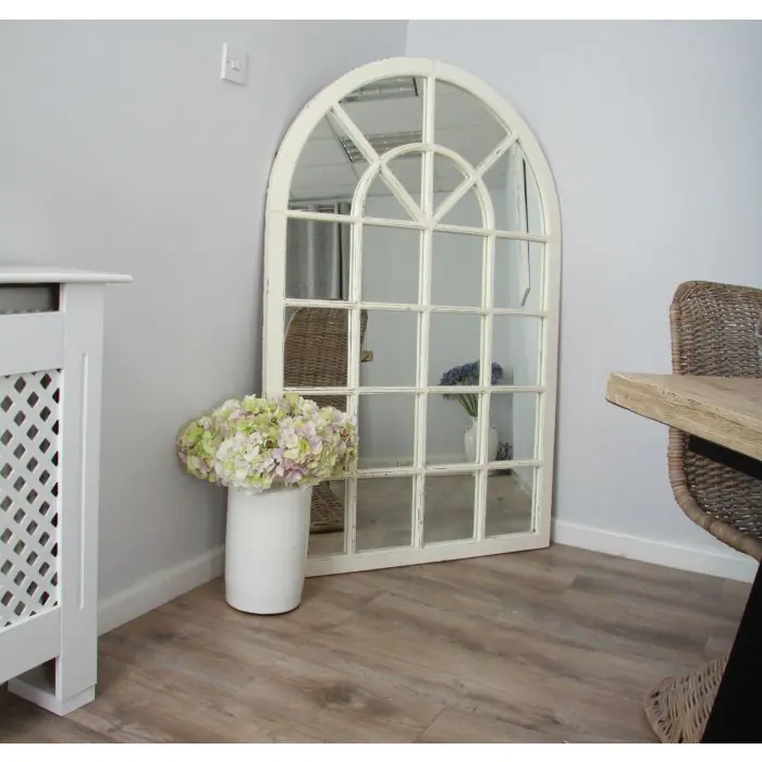 Shabby Chic Arch Window Mirror - 1