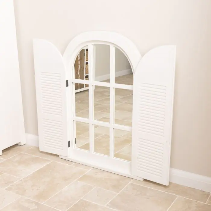 Shabby Chic Window Shutter Mirror - 3