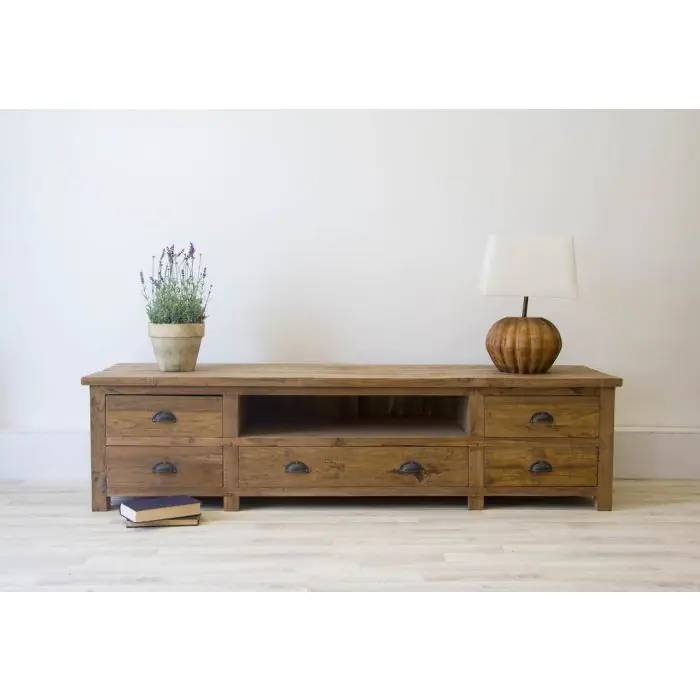 Reclaimed Teak TV Unit - 180cm x 50cm - 4