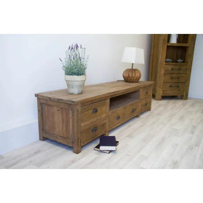 Reclaimed Teak TV Unit - 180cm x 50cm - 1