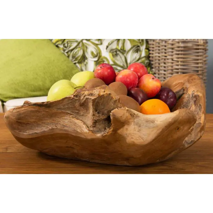 Reclaimed Teak Root Fruit Bowl - 5