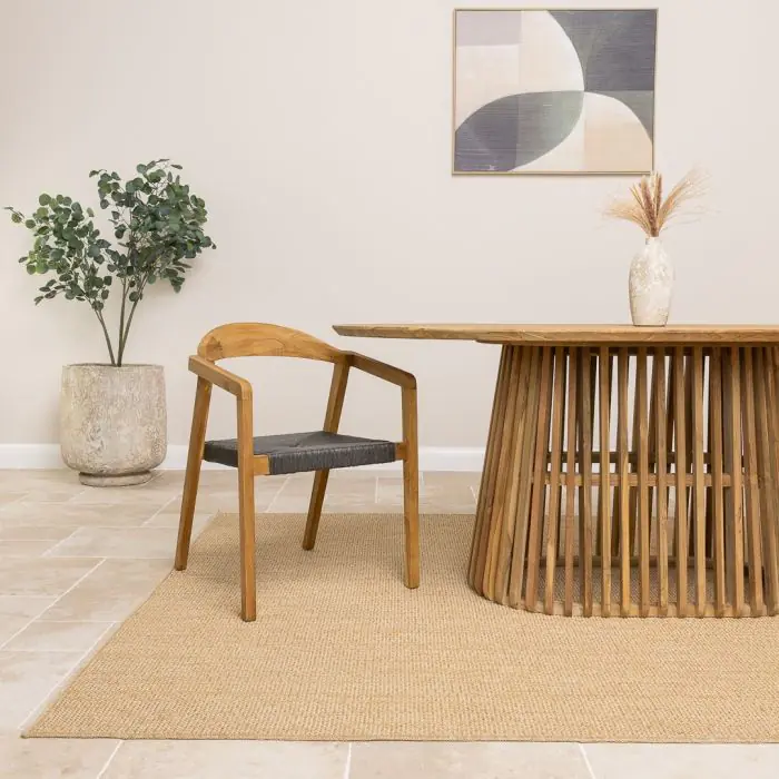 1.8m Reclaimed Teak Eclipse Dining Table With 6 Eclipse Dining Chairs - 5