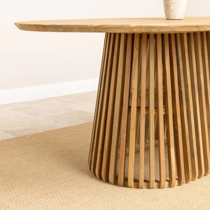 1.8m Reclaimed Teak Eclipse Dining Table With 6 Eclipse Dining Chairs - 7