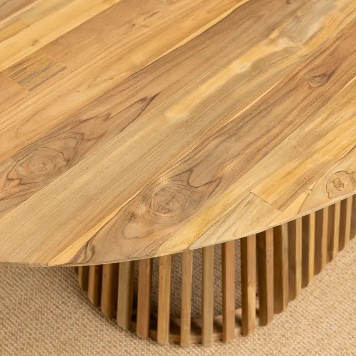 1.8m Reclaimed Teak Eclipse Dining Table With 6 Eclipse Dining Chairs - 8