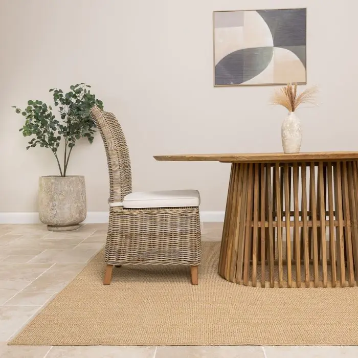1.8m Reclaimed Teak Eclipse Dining Table With 6 Latifa Dining Chairs - 4