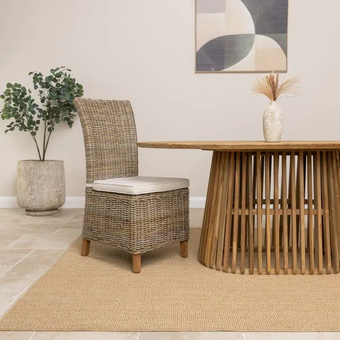 1.8m Reclaimed Teak Eclipse Dining Table With 6 Latifa Dining Chairs - 3