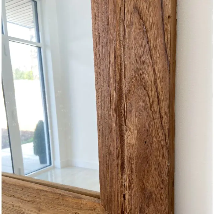 Reclaimed Teak Square Mirror - 2 Sizes - 6