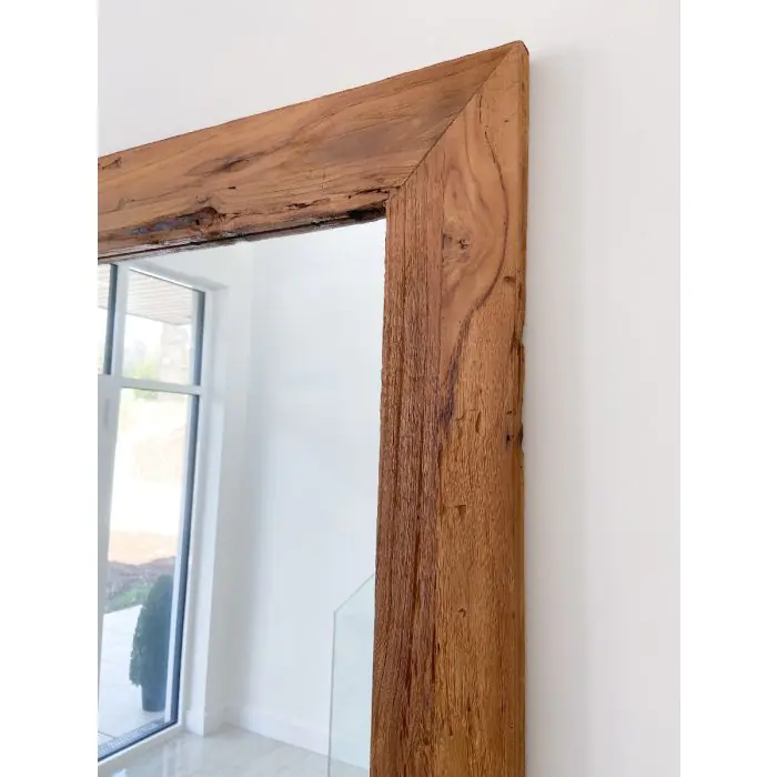 Reclaimed Teak Square Mirror - 2 Sizes - 5