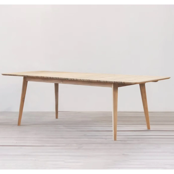 1m x 1.8m-2.3m Reclaimed Teak Extending Savannah Outdoor Dining Table - 1