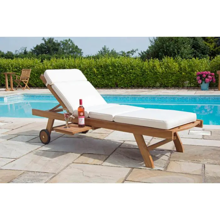Richmond Teak Sun Lounger - 7
