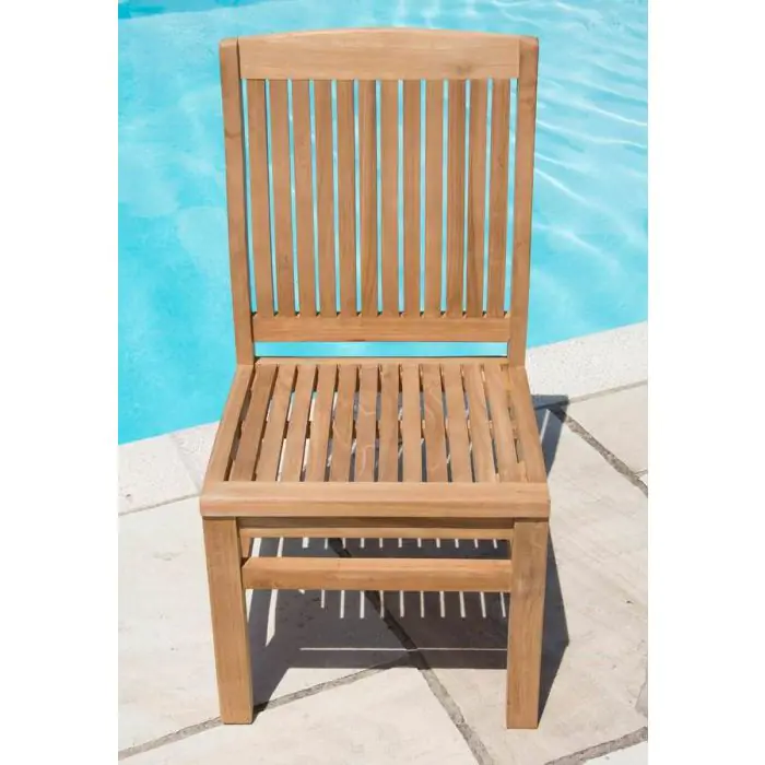 1.2m Teak Rectangular Folding Table with 4 Marley Chairs  - 6