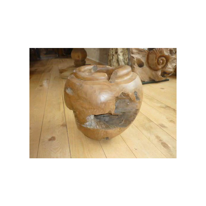 Teak Root Ball Vase - 2