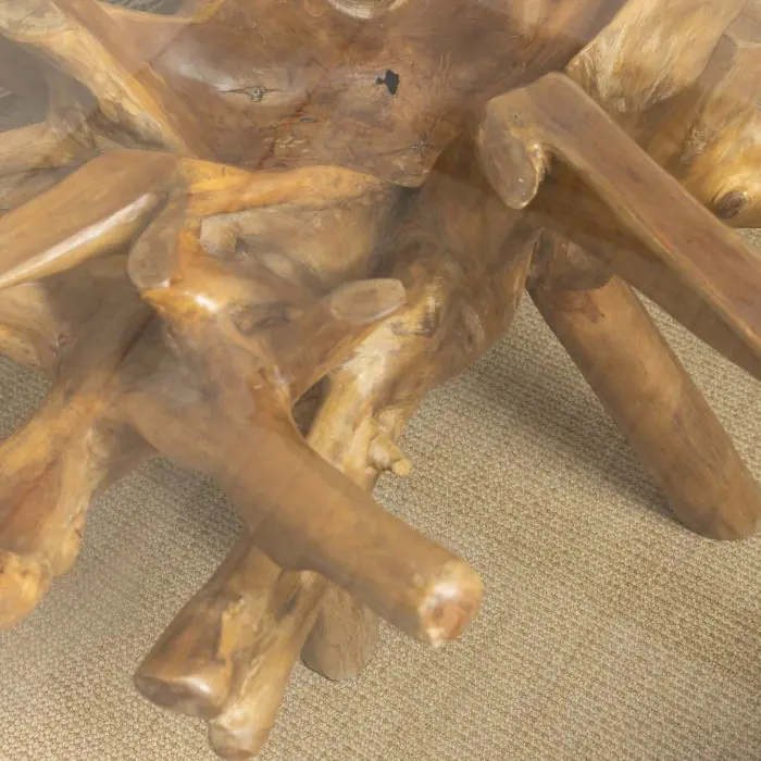 1.8m Reclaimed Teak Root Circular Dining Table - 4