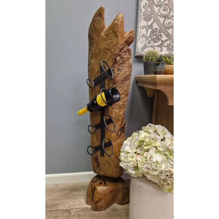 Reclaimed Teak Root Wine Rack - 2