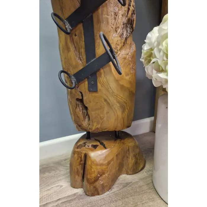 Reclaimed Teak Root Wine Rack - 4