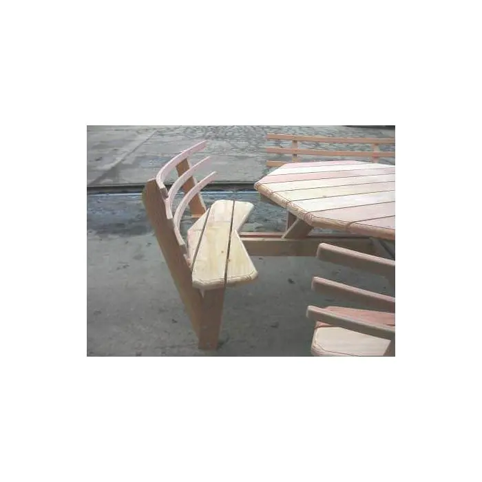 Octagonal Picnic Bench - With Backrest - 1