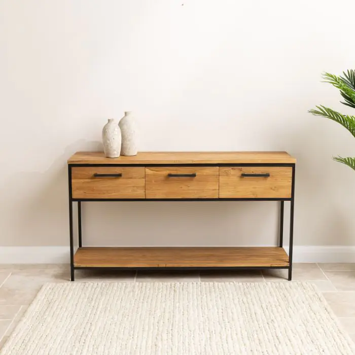 Urban Fusion Three Drawer Console Table - 2