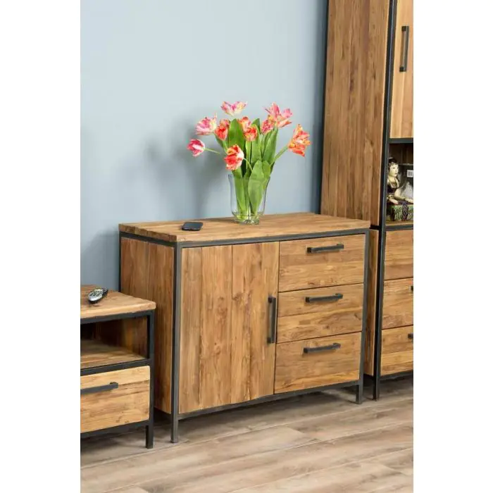 Urban Fusion Three Drawer Sideboard with Cupboard - 4