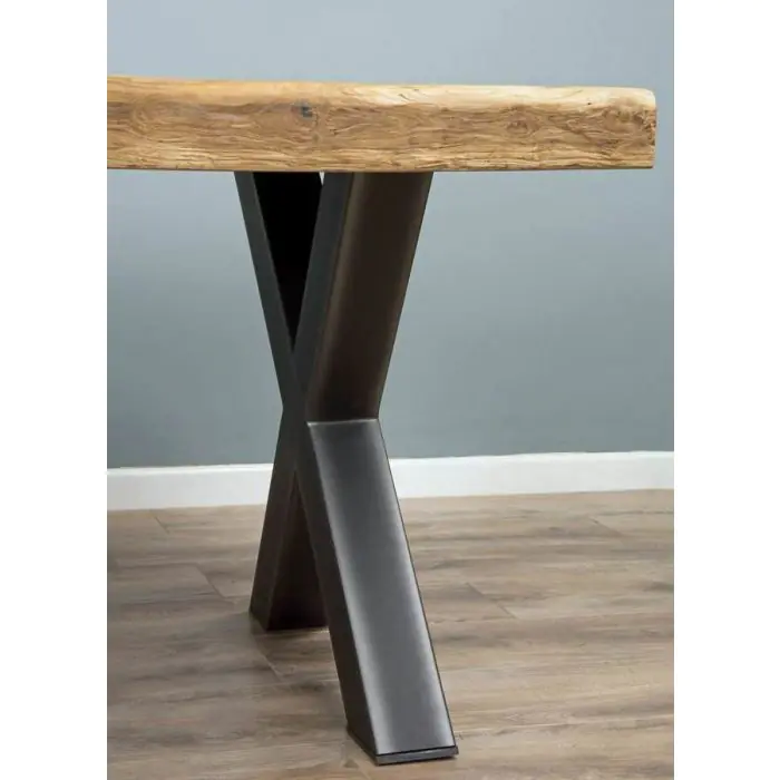 3m Reclaimed Teak Urban Fusion Dining Table with 1 Backless Bench and 5 Zorro Chairs - 19