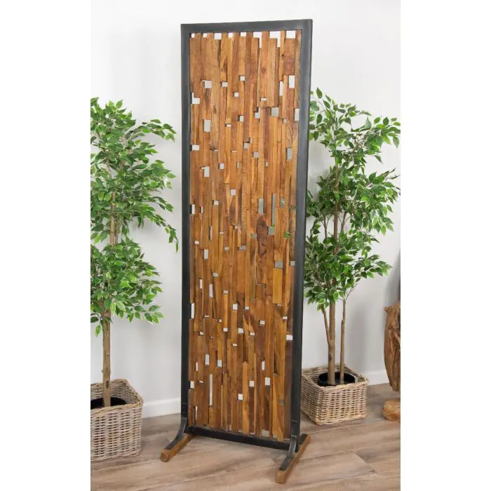 Urban Fusion Reclaimed Teak Room Divider Sculpture - 1