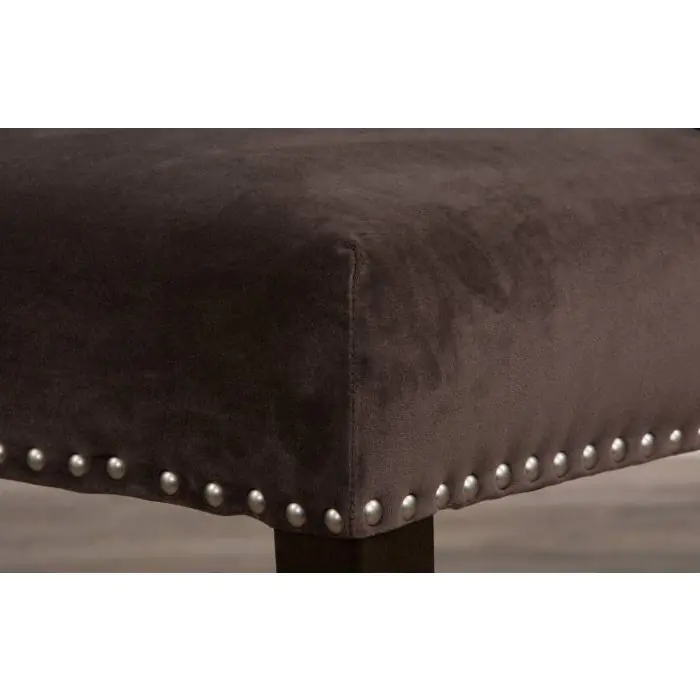 Velveteen Ring Back Dining Chair - Stone - 6